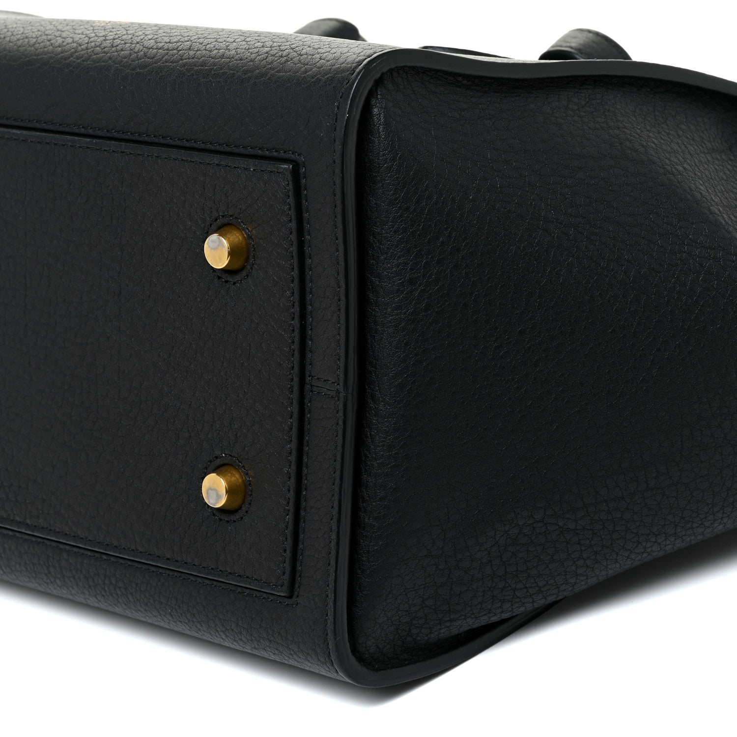 Celine Crisped Calfskin Mini Tie Knot Tote Black 9 of 16