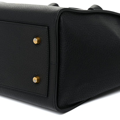 Celine Crisped Calfskin Mini Tie Knot Tote Black 9 of 16