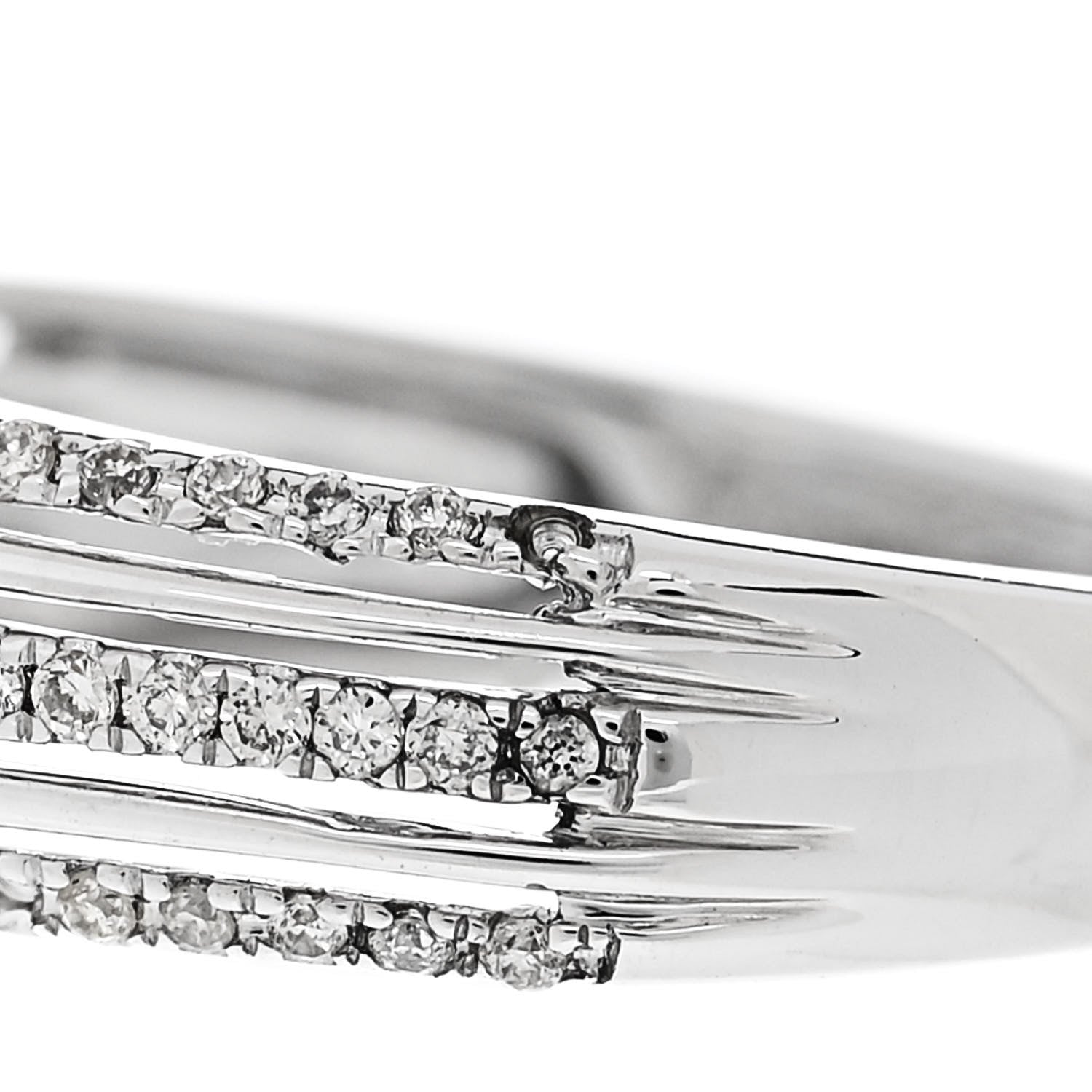Parker & West by FASHIONPHILE 18K White Gold Diamond .24ctw 3 Row Pave Band Ring 53 6.25 11 of 13