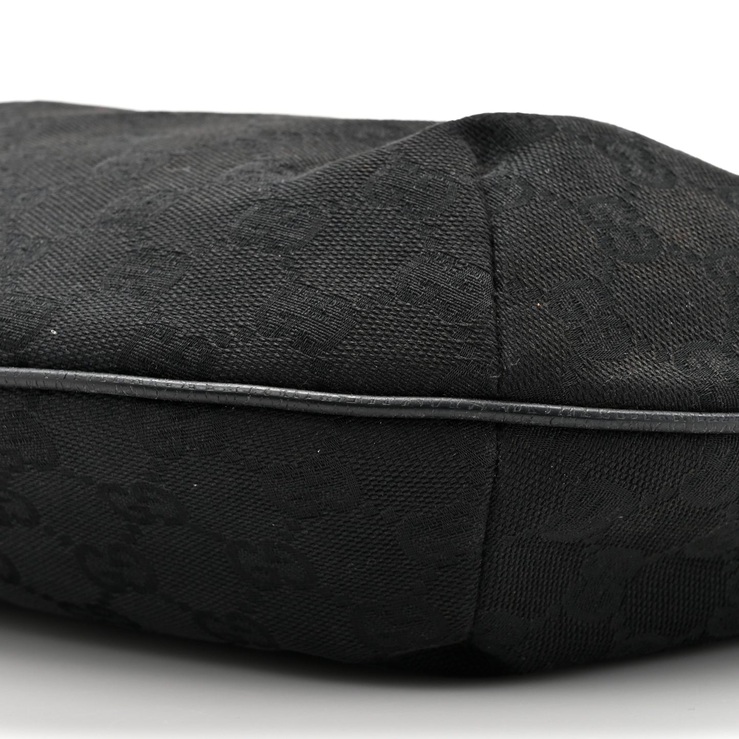 Monogram Web Medium Half Moon Hobo Black