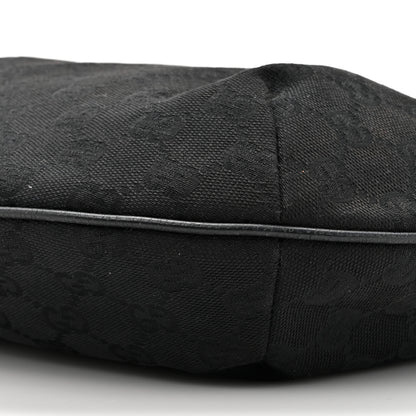 Gucci Monogram Web Medium Half Moon Hobo Black 9 of 11
