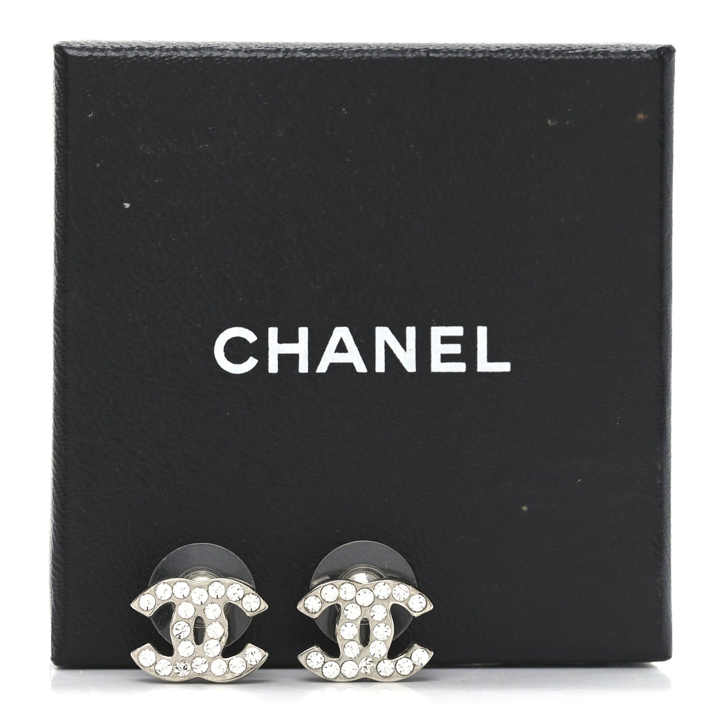 Crystal CC Earrings Silver