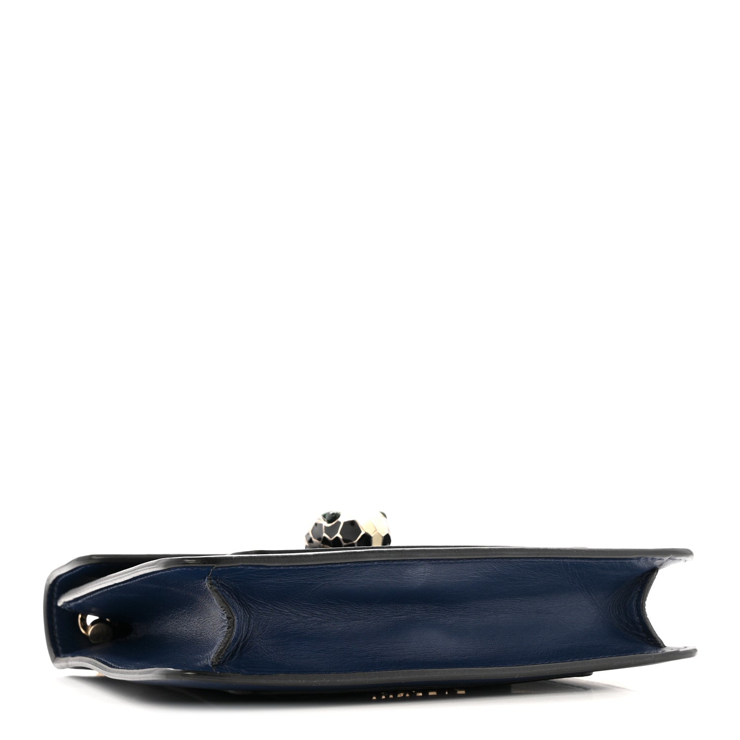 Bulgari Calfskin Serpenti Forever Snake Strap Crossbody Bag Navy 4 of 15
