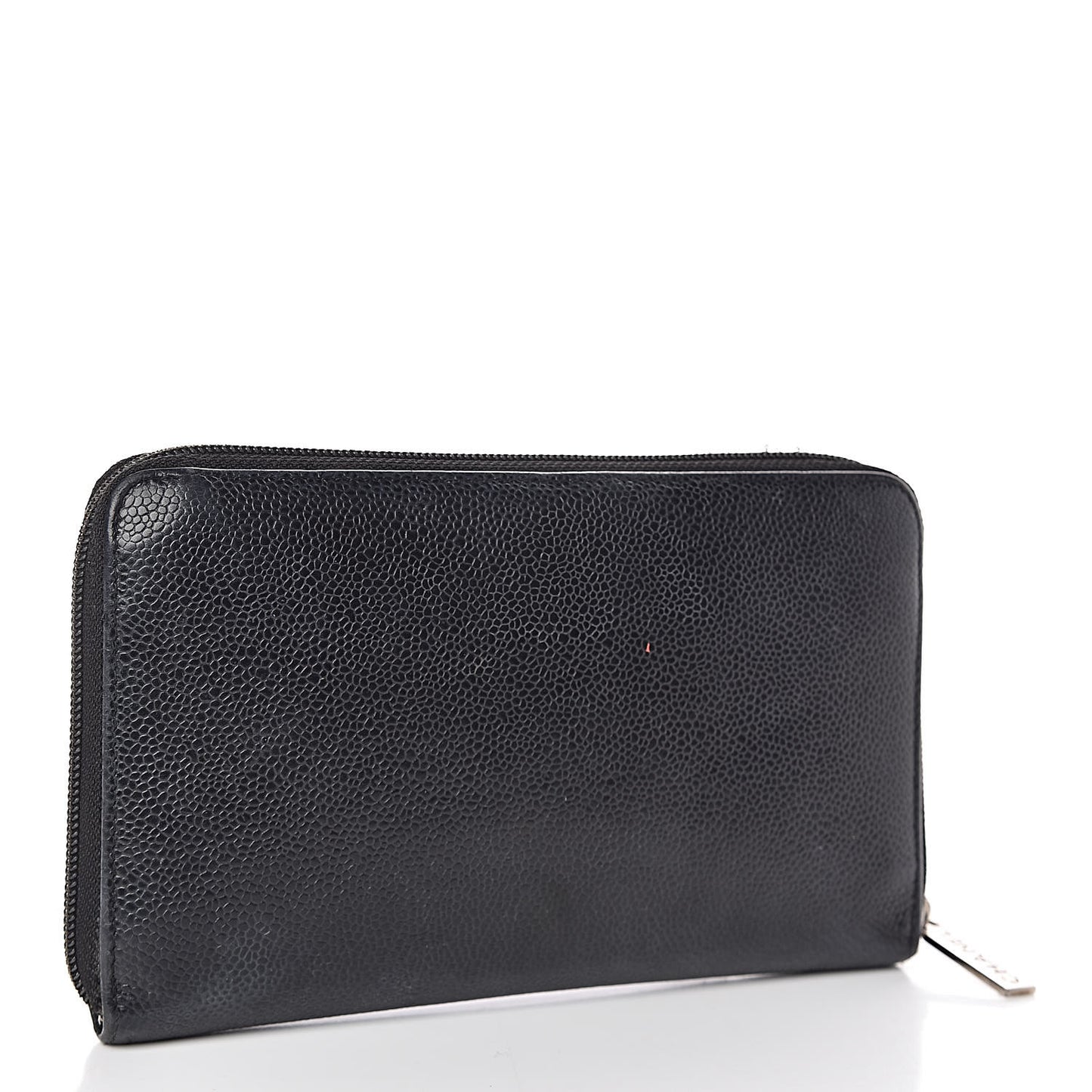Caviar Large Timeless CC Zip Around Wallet Black