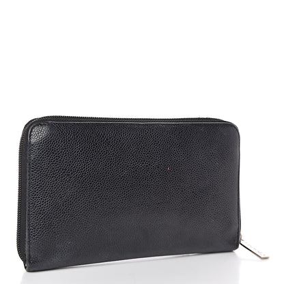 Chanel Caviar Large Timeless CC Zip Around Wallet Black 3 of 8