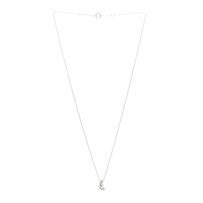 Tiffany Sterling Silver 12mm Elsa Peretti Teardrop Pendant Necklace 3 of 4
