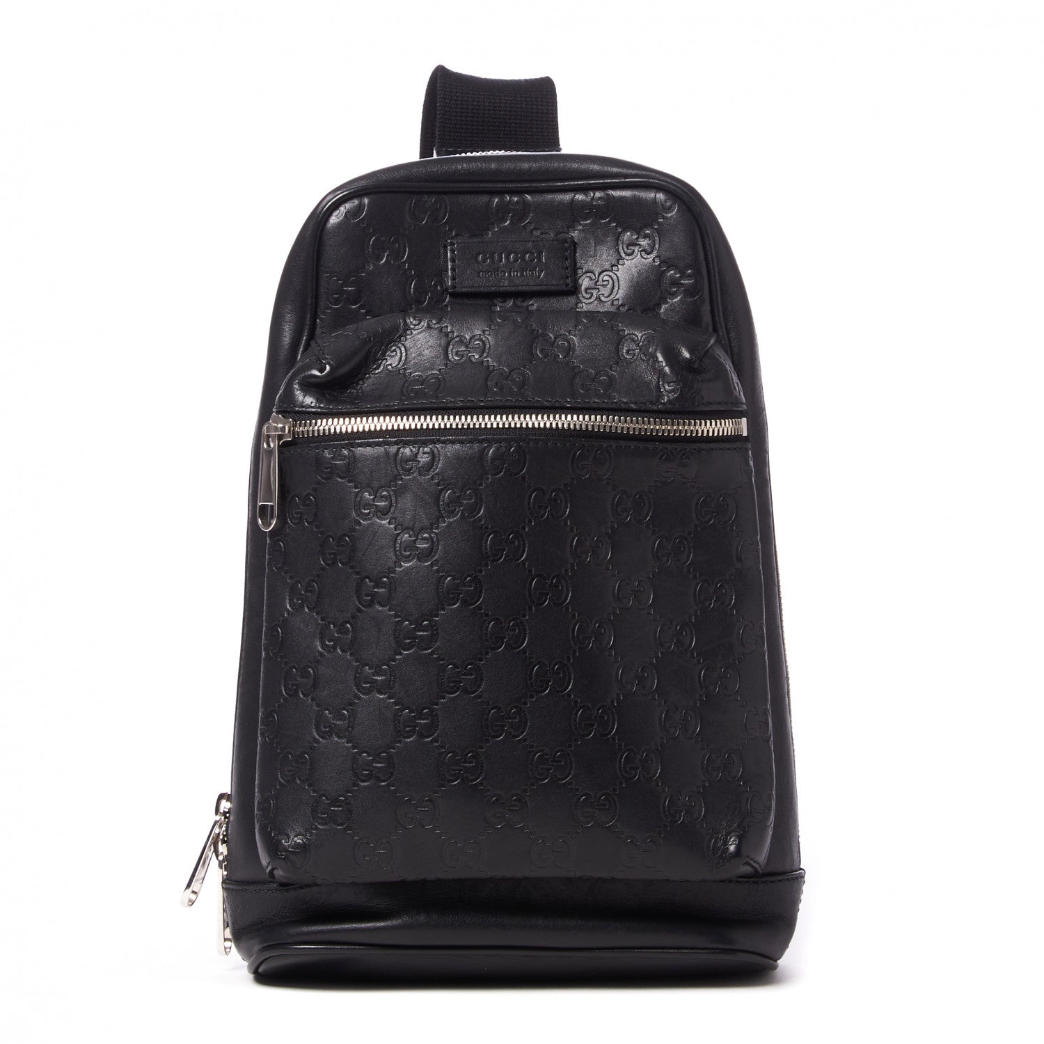 Gucci Guccissima Sling Backpack Black 1 of 11