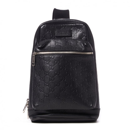 Gucci Guccissima Sling Backpack Black 1 of 11