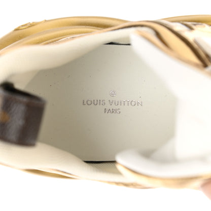 Louis Vuitton Metallic Calfskin Technical Nylon LV Archlight Sneakers 38.5 White Gold 8 of 8
