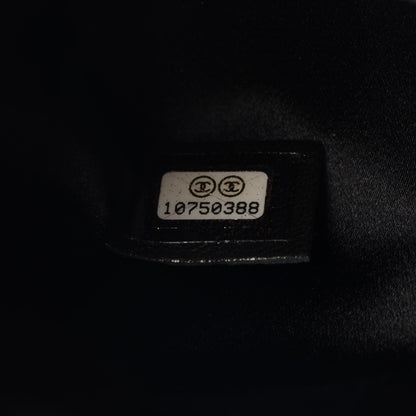 Chanel Satin Lace Perfume Bottle Top Clutch Black White 5 of 7