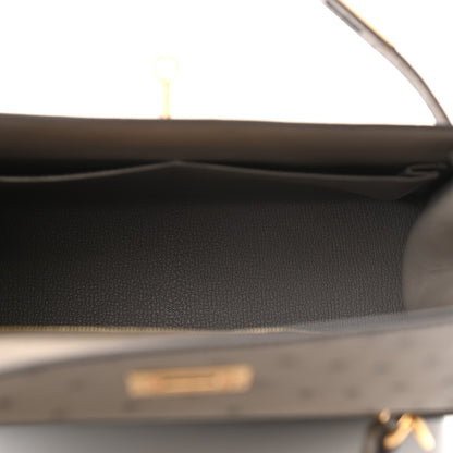 Hermes Ostrich Kelly Sellier 28 Gris Tourterelle 5 of 7