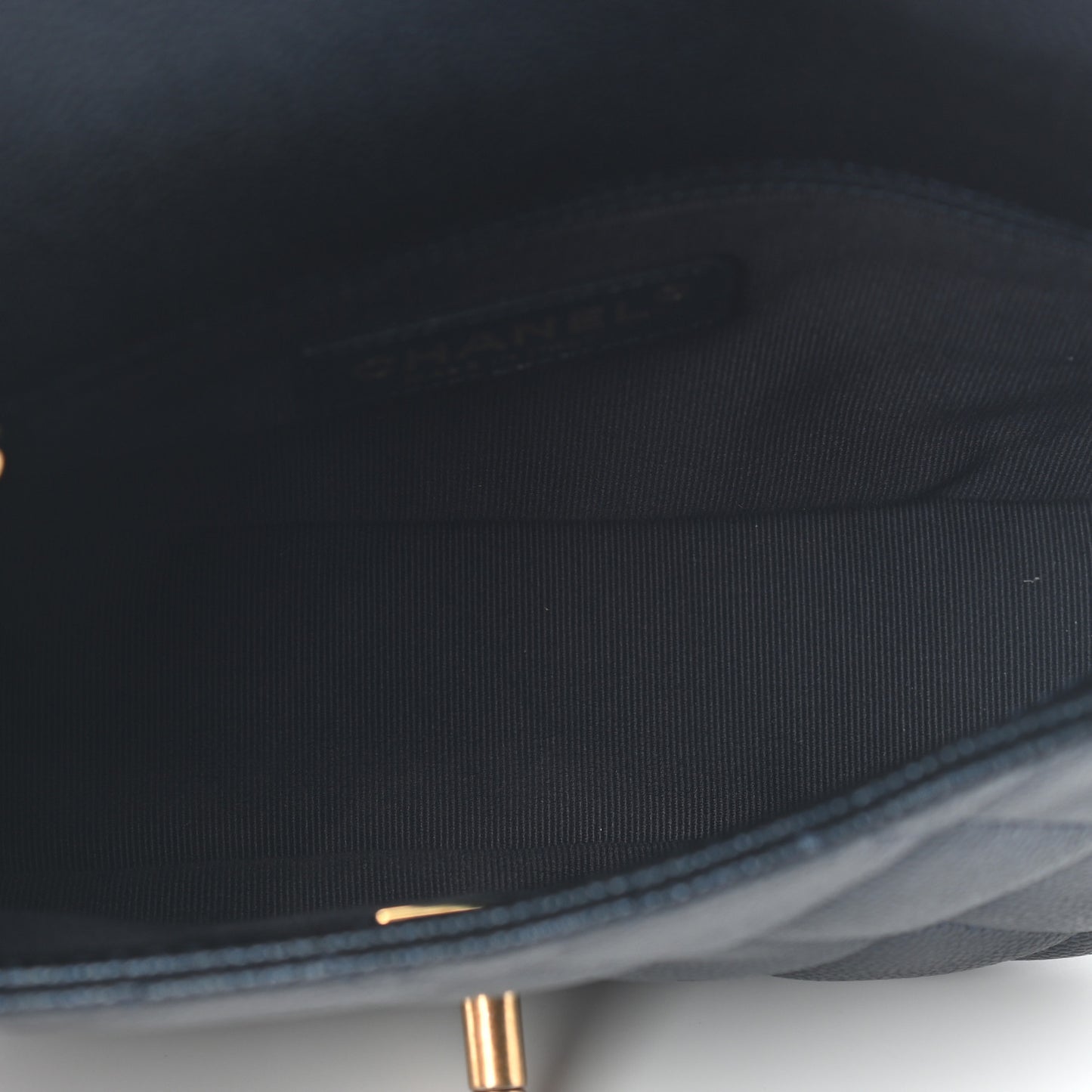 Iridescent Caviar Quilted Mini My Perfect Flap Black