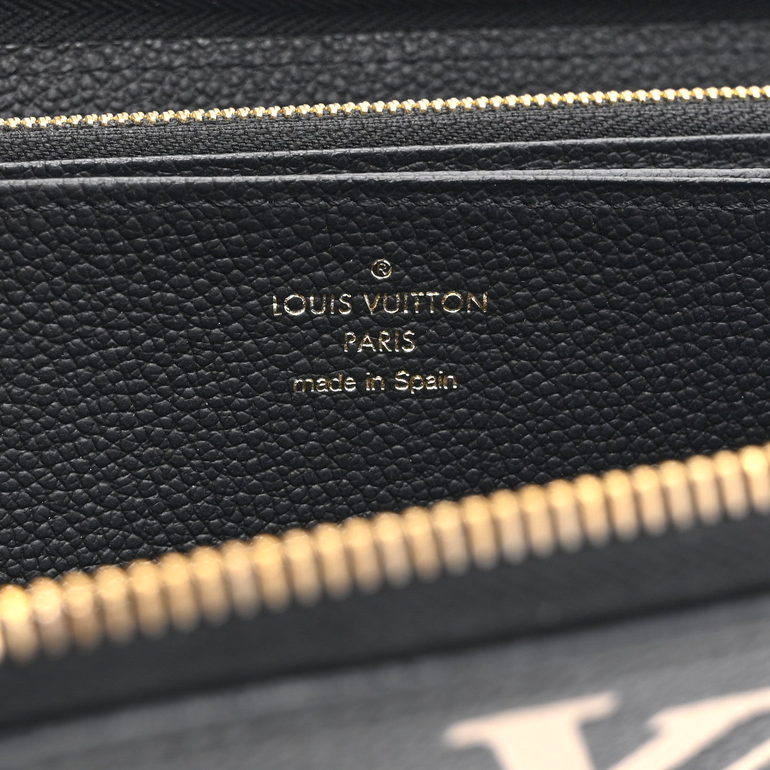 Louis Vuitton Empreinte Monogram Giant Zippy Wallet Black Beige 6 of 8