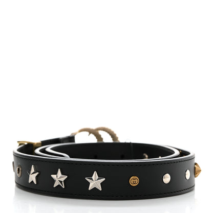 Gucci Calfskin Star Studded Torchon Double G Belt 90 36 Black 2 of 6