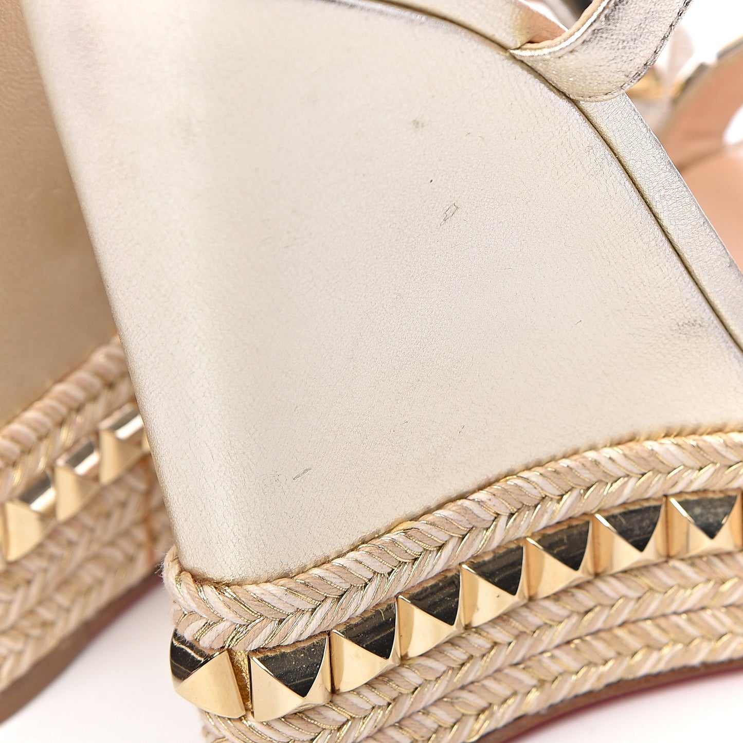 Nappa Silk Cataclou 140 Wedge Sandals 37 Sahara Light Gold