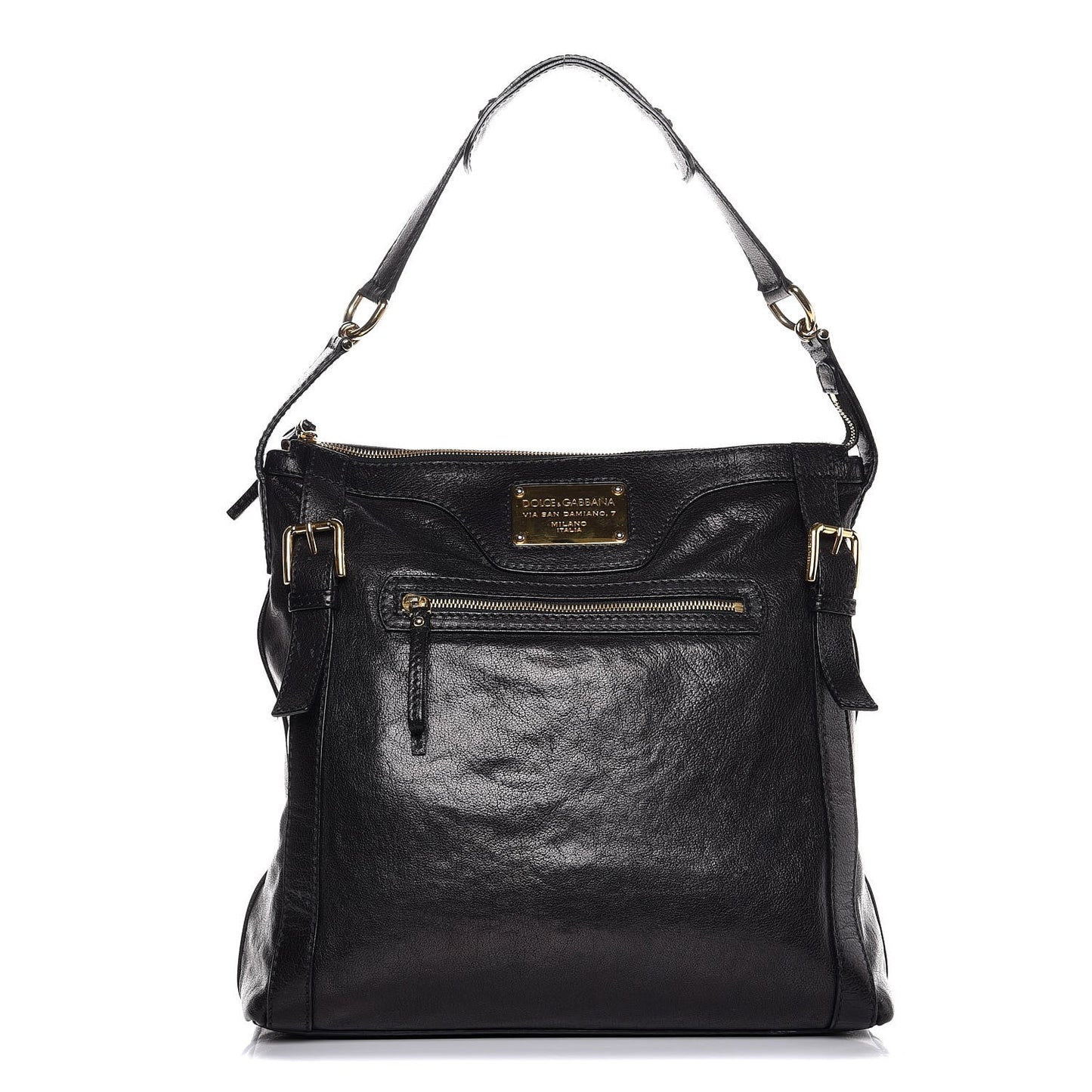 Washed Sheepskin Miss Easy Way Hobo Black
