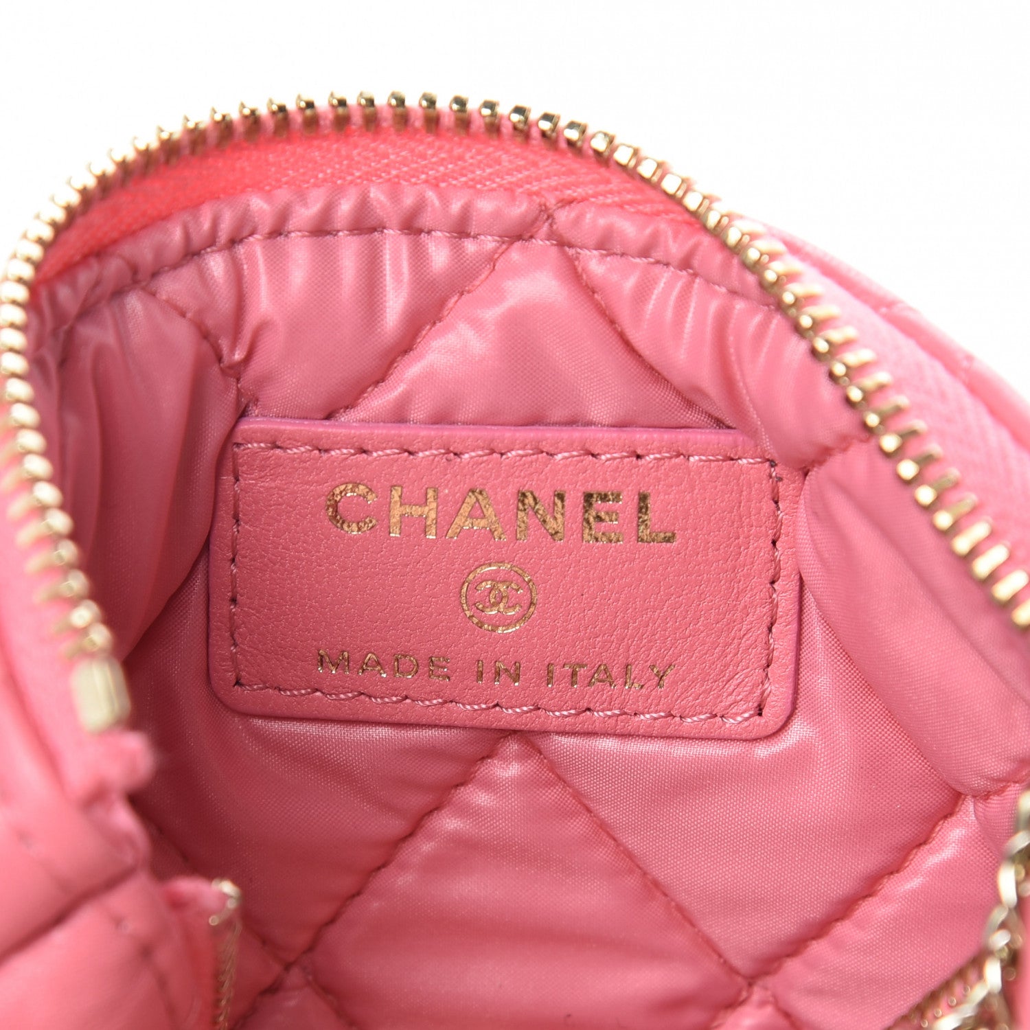Chanel Lambskin Quilted Small Casino Cosmetic Case Pink 6 of 9
