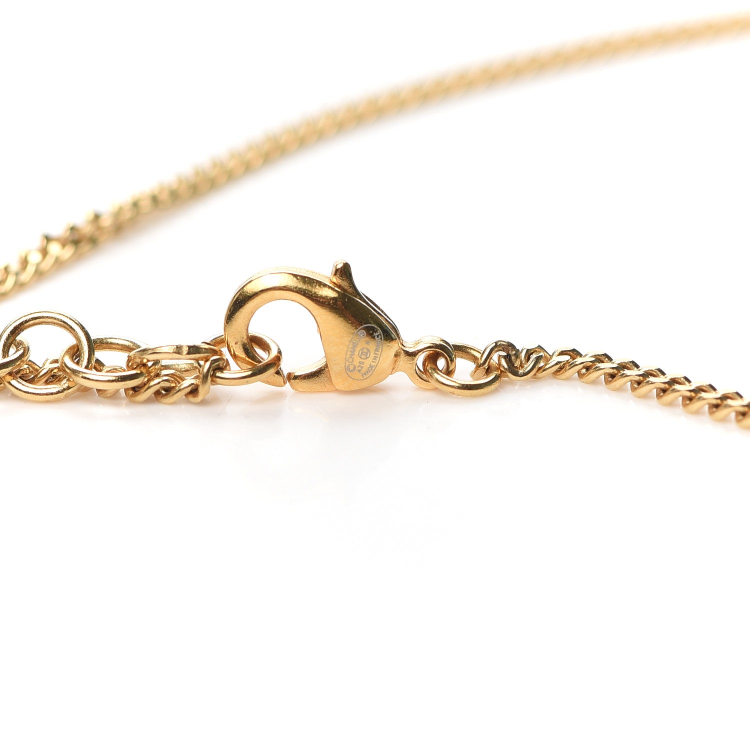 Chanel Crystal Pearl Perfume Bottle CC Necklace Black Gold 3 of 4