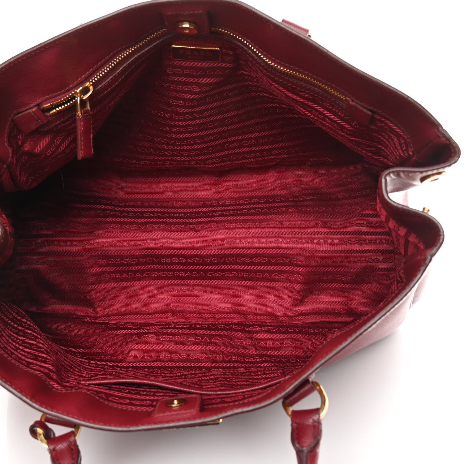 Prada Saffiano Lux Large Tote Cherry 5 of 24