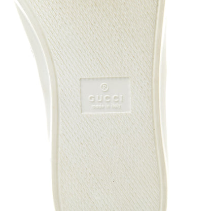 Gucci GG Supreme Monogram Blooms Womens Slip On Sneakers 38 Beige Blue Navy Red 6 of 8