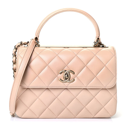 Chanel Lambskin Quilted Small Trendy CC Dual Handle Flap Bag Beige 1 of 4