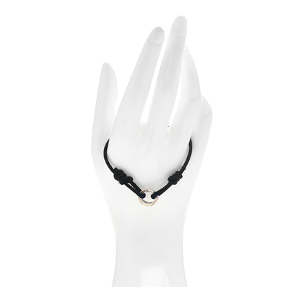 Cartier 18K Pink Yellow White Gold Trinity Adjustable Cord Bracelet Black 2 of 5