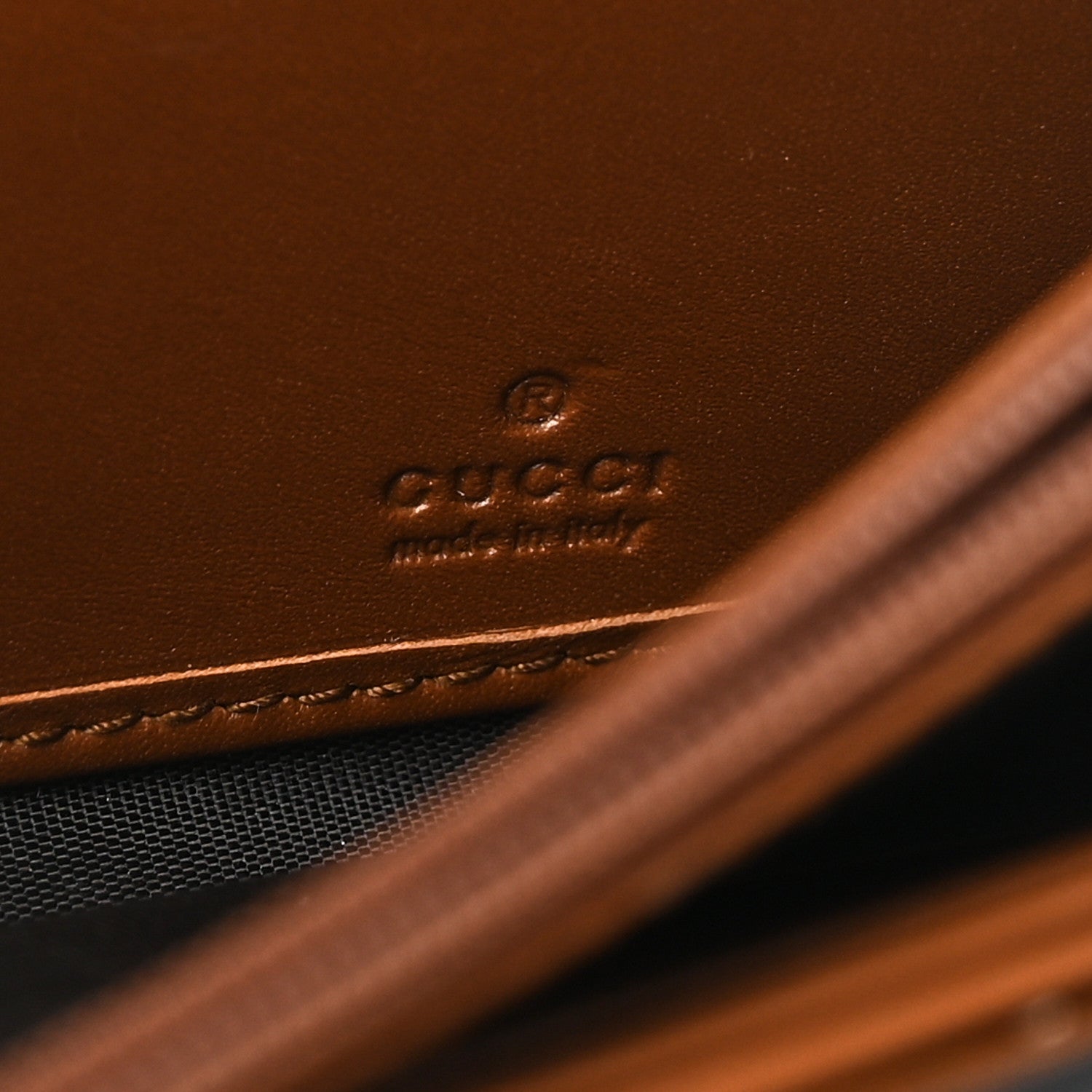 Gucci GG Supreme Monogram Moon Calfskin Padlock Continental Chain Wallet Beige Ebony Black 6 of 9