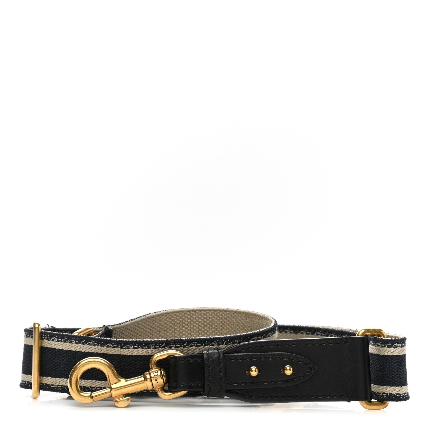 Christian Dior Canvas Embroidered Shoulder Strap Blue 1 of 5