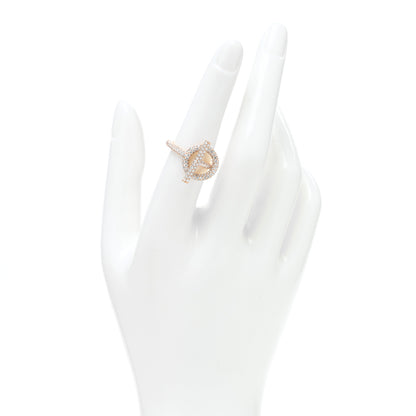 Hermes 18K Rose Gold Diamond PM Echappee Full Pave Ring 52 6 2 of 5