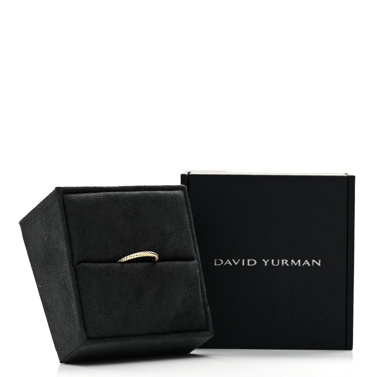 18K Yellow Gold 2mm Cable Collectibles Stack Ring 54 7