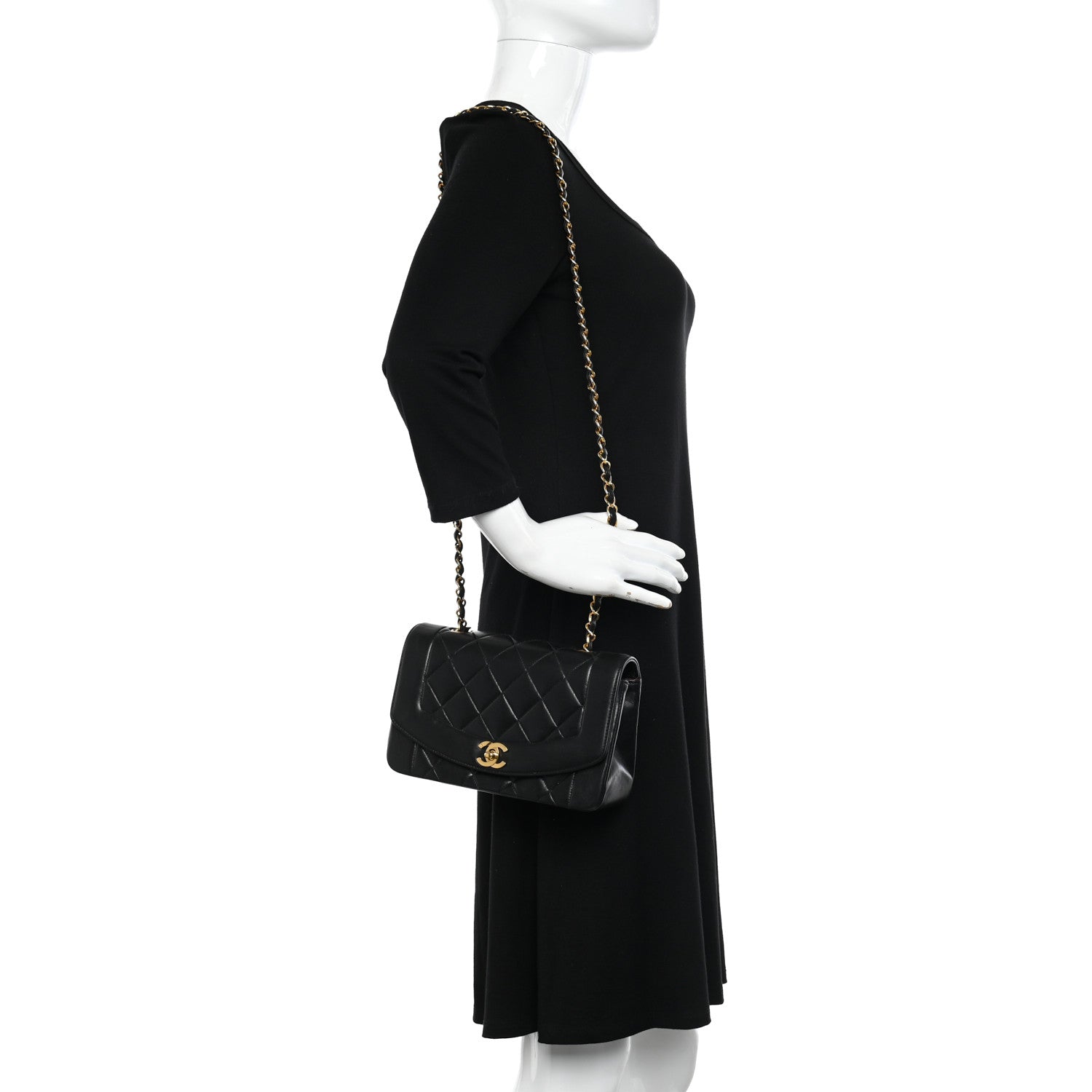 Chanel Lambskin Quilted Small Single Flap Black 2 of 16