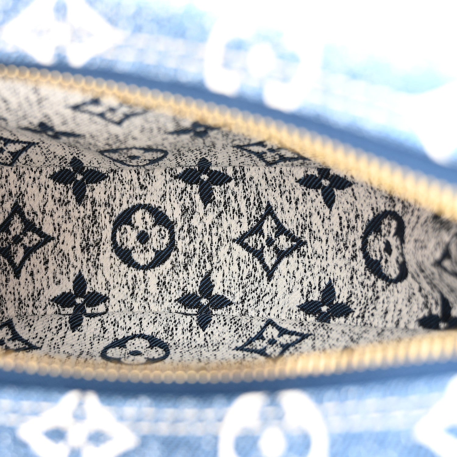 Louis Vuitton Monogram Jacquard Denim Loop Bleu 5 of 10