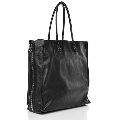 Balenciaga Calfskin Papier Ledger Zip Around Tote Black 3 of 9