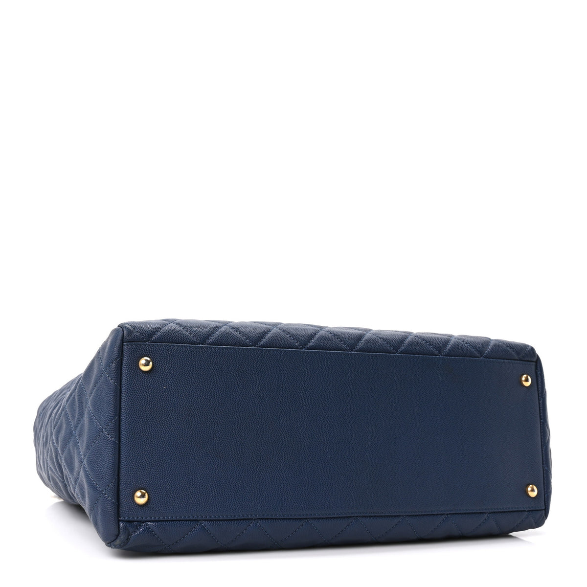 Chanel Caviar Quilted Large Coco Handle Shopping Tote Navy 5 of 11