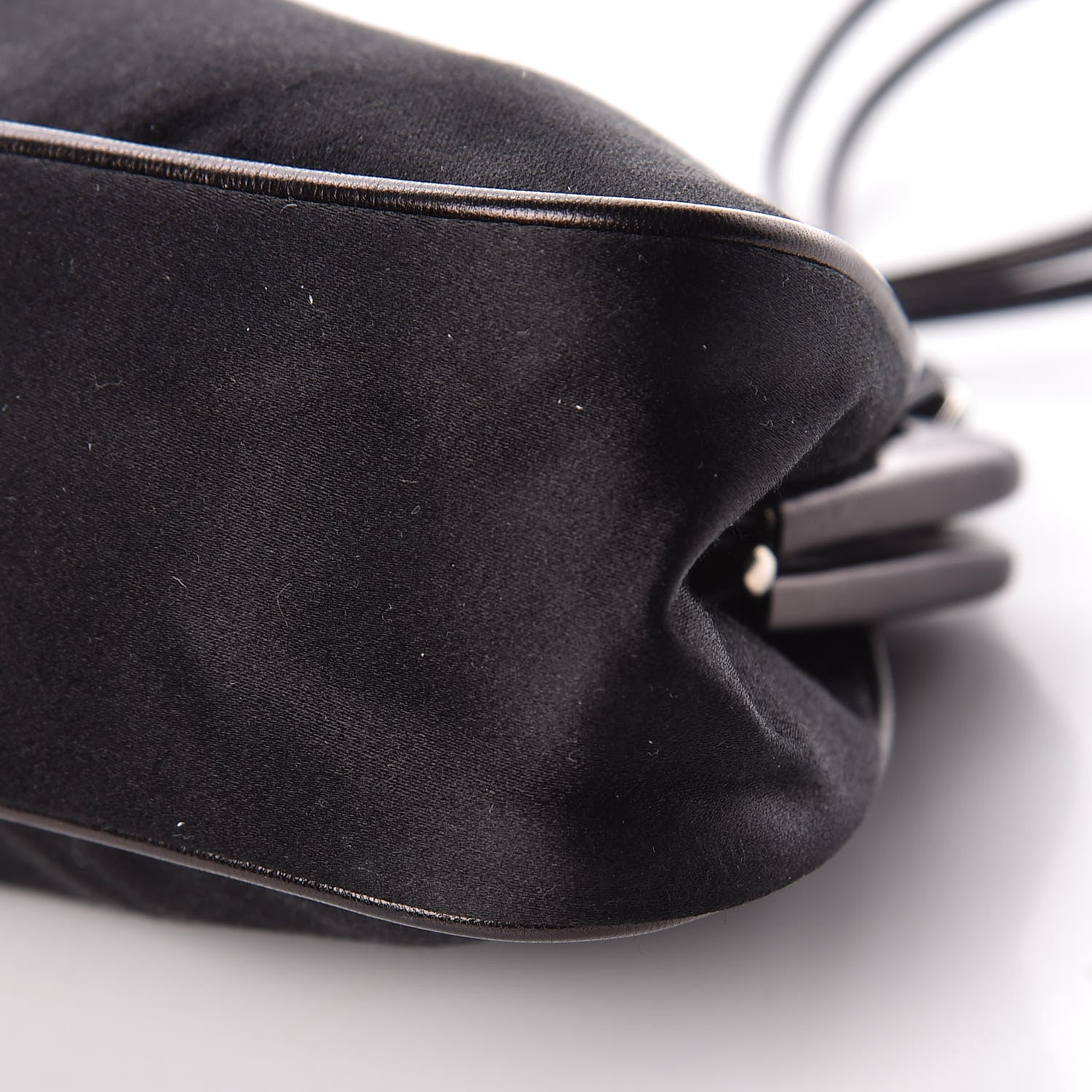 Prada Satin Kisslock Clutch Black 10 of 10