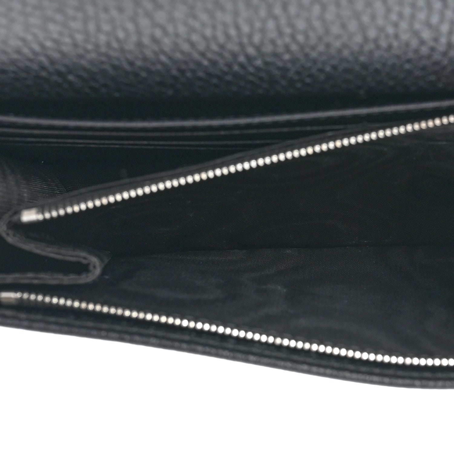 Gucci Dollar Calfskin Enamel Monochrome Mini GG Marmont Chain Wallet Black 6 of 11