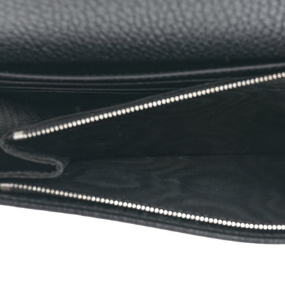 Gucci Dollar Calfskin Enamel Monochrome Mini GG Marmont Chain Wallet Black 6 of 11