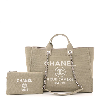 Chanel Mixed Fibers Medium Deauville Tote Grey 3 of 16