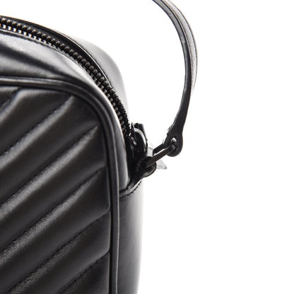Saint Laurent Calfskin Matelasse Monogram Lou Camera Bag Black 8 of 12