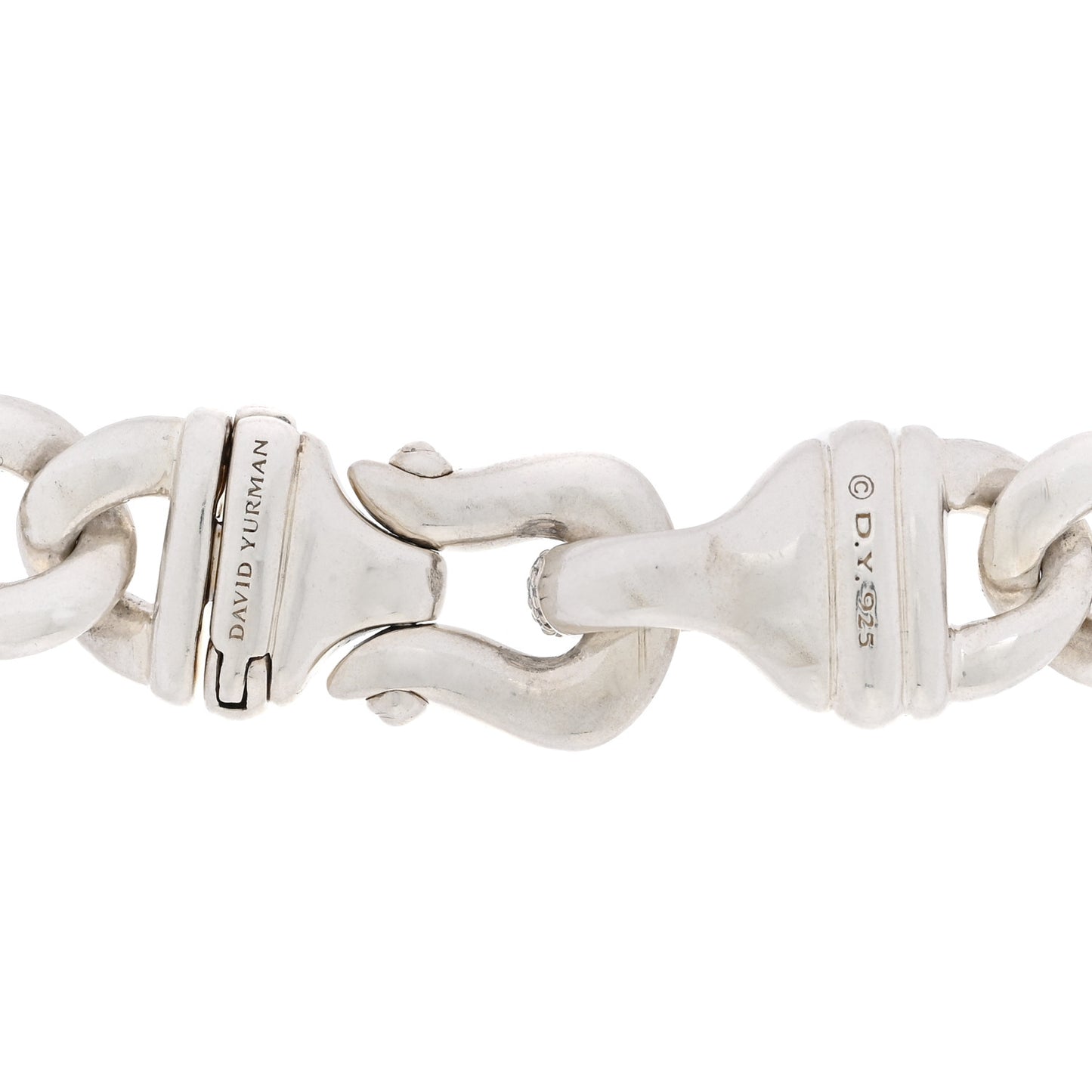 Sterling Silver Diamond Buckle Chain Necklace