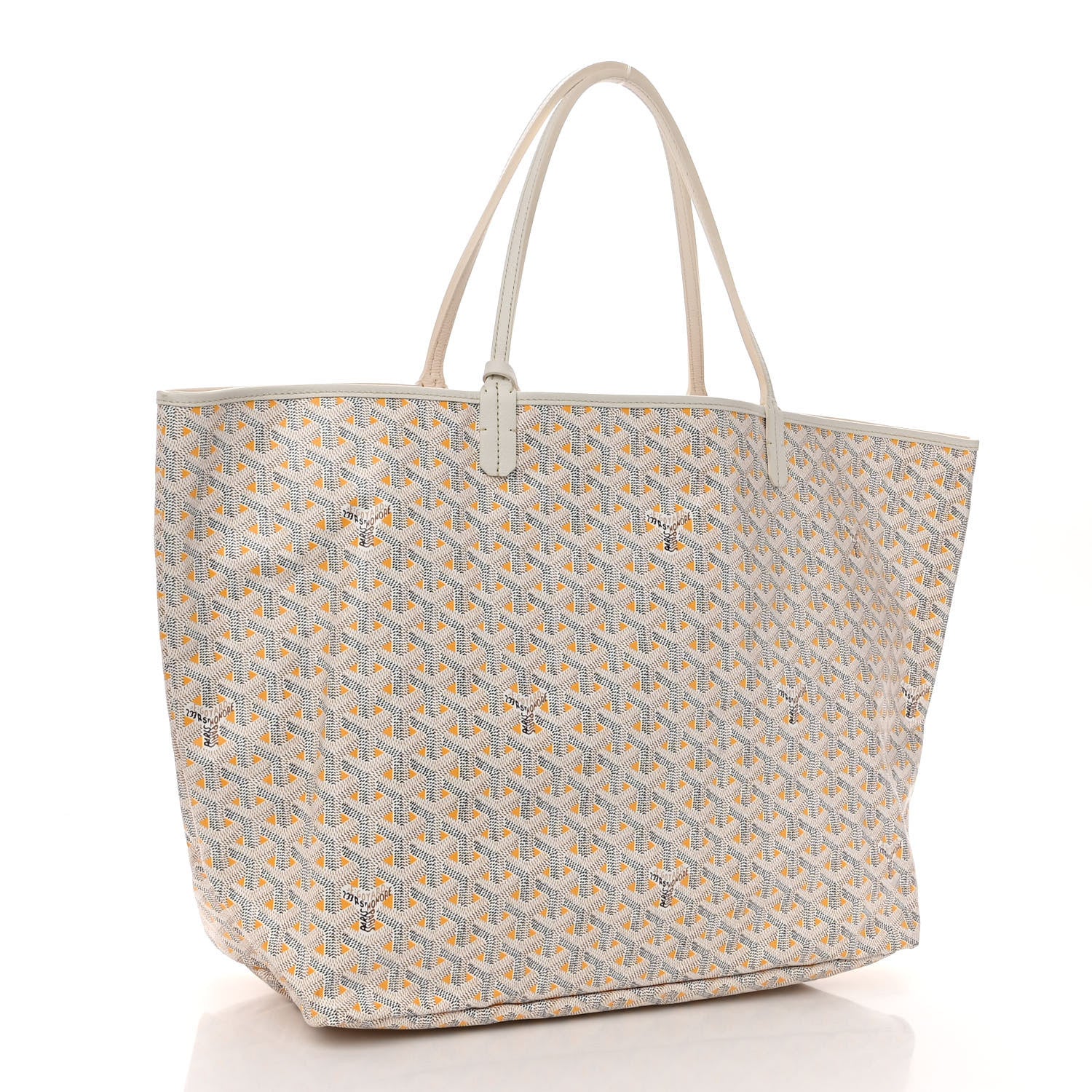 Goyard Goyardine Saint Louis Claire Voie GM White Yellow 4 of 12