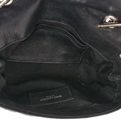 Saint Laurent Sheepskin Matelasse Chevron Monogram Classic Baby Chain Bag Black 5 of 10