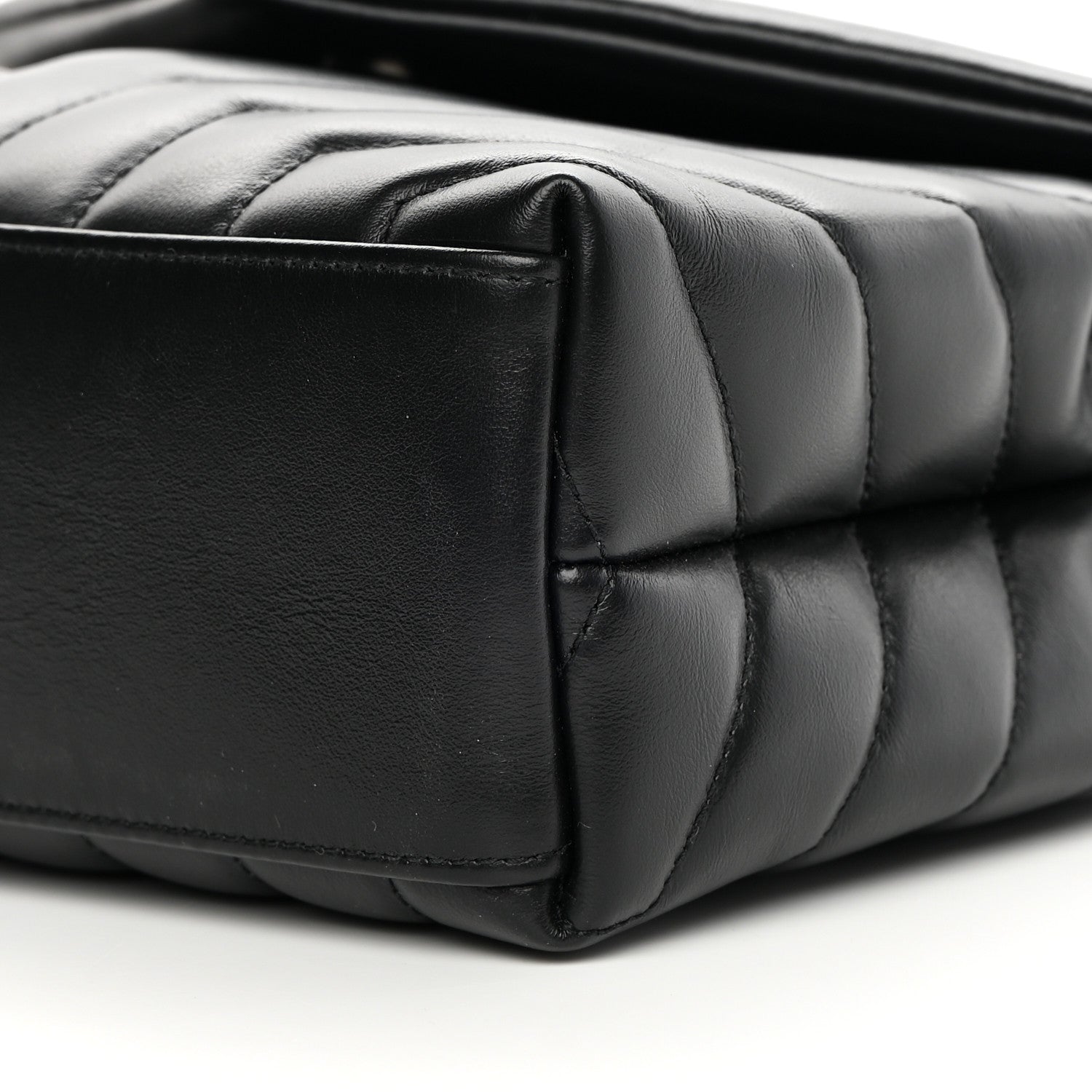 Saint Laurent Calfskin Y Quilted Monogram Monochrome Small Loulou Chain Satchel Black 10 of 10