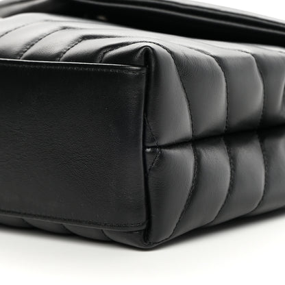 Saint Laurent Calfskin Y Quilted Monogram Monochrome Small Loulou Chain Satchel Black 10 of 10