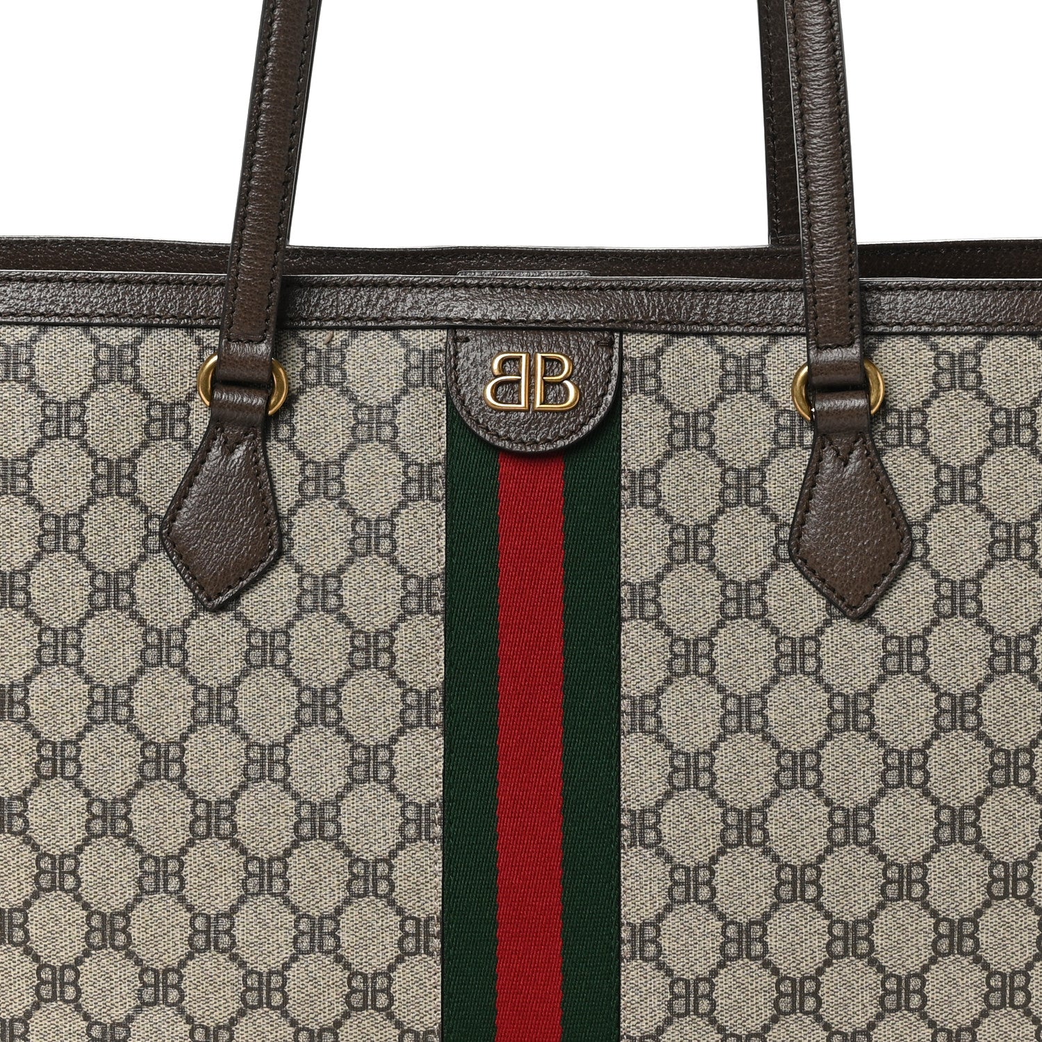 Gucci X BB Supreme Monogram Web Medium Ophidia Shopping Tote Beige New Acero 8 of 11