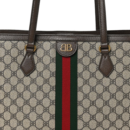 Gucci X BB Supreme Monogram Web Medium Ophidia Shopping Tote Beige New Acero 8 of 11