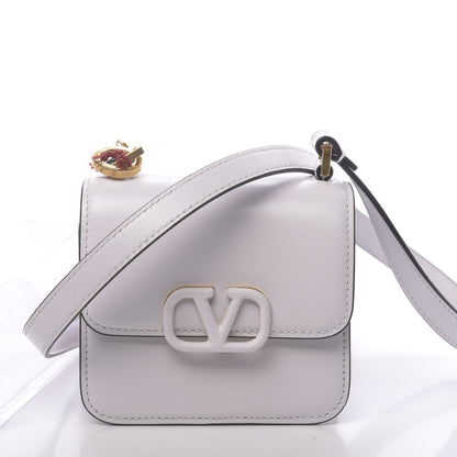 Valentino Garavani Smooth Calfskin Micro VSling Shoulder Bag White 7 of 9
