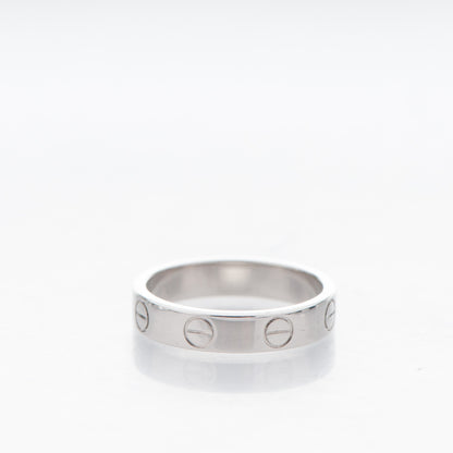 Cartier 18K White Gold 4mm LOVE Wedding Band Ring 48 4.5 3 of 4