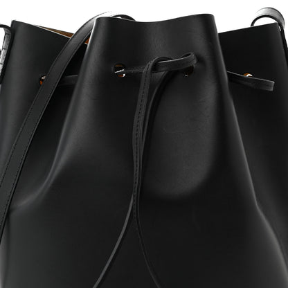 Mansur Gavriel Vegetable Tanned Calfskin Bucket Bag Black Oro 8 of 10