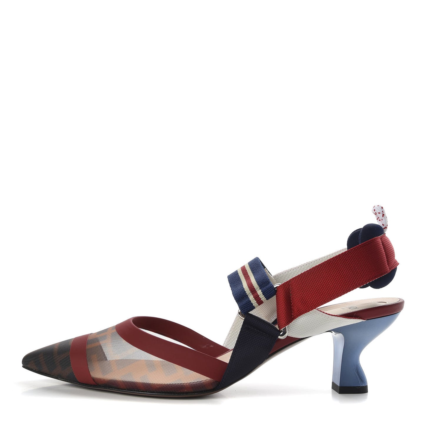 Technical Mesh FF Colibri 55mm Slingback Pumps 40 Tobacco Moro Zaffiro Ciliegia Rosso
